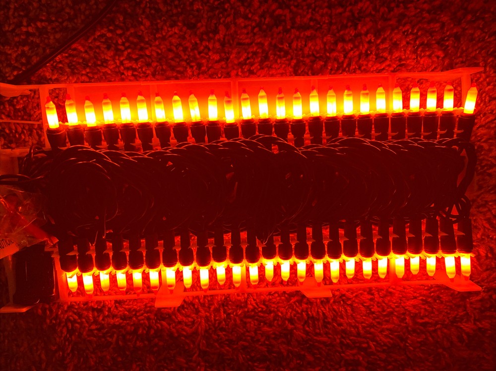 Foremost Halloween Orange 50 Lights Decorative Flashing Steady string Light Set