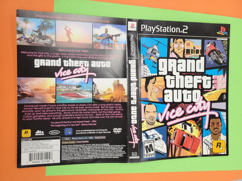 GTA Vice CityPS2 ARTWORK ONLY Authentic Original