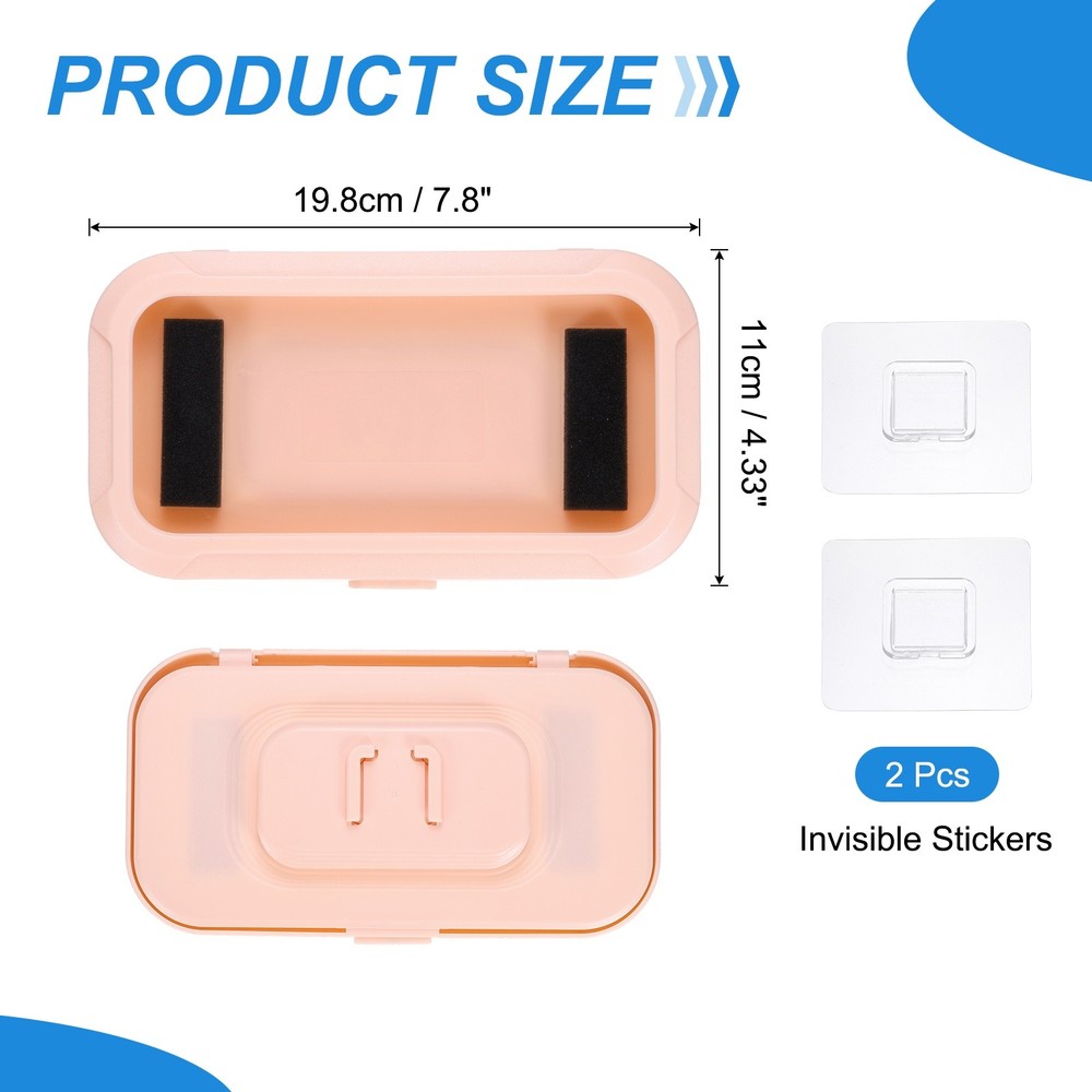 2 Pcs Retractable Adjustable Shower Phone Holder with Electroplating Frame, Pink