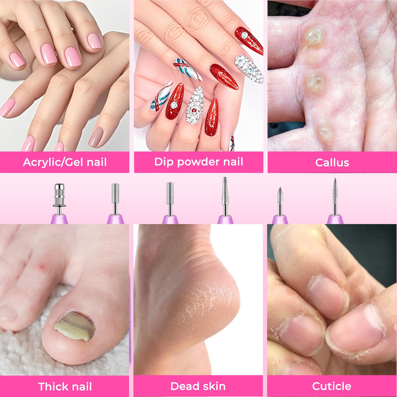 Professional Electric Nail Drill Kit for Acrylic & Gel Nails