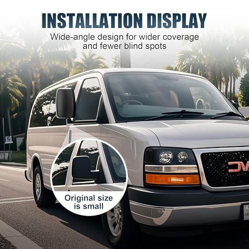 Passenger Side Tow Mirror Compatible with 2003-2017 Chevy Right Passenger Side