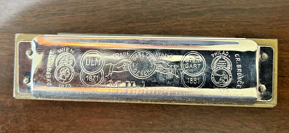 Two Vintage M. Hohner Harmonicas with Cases