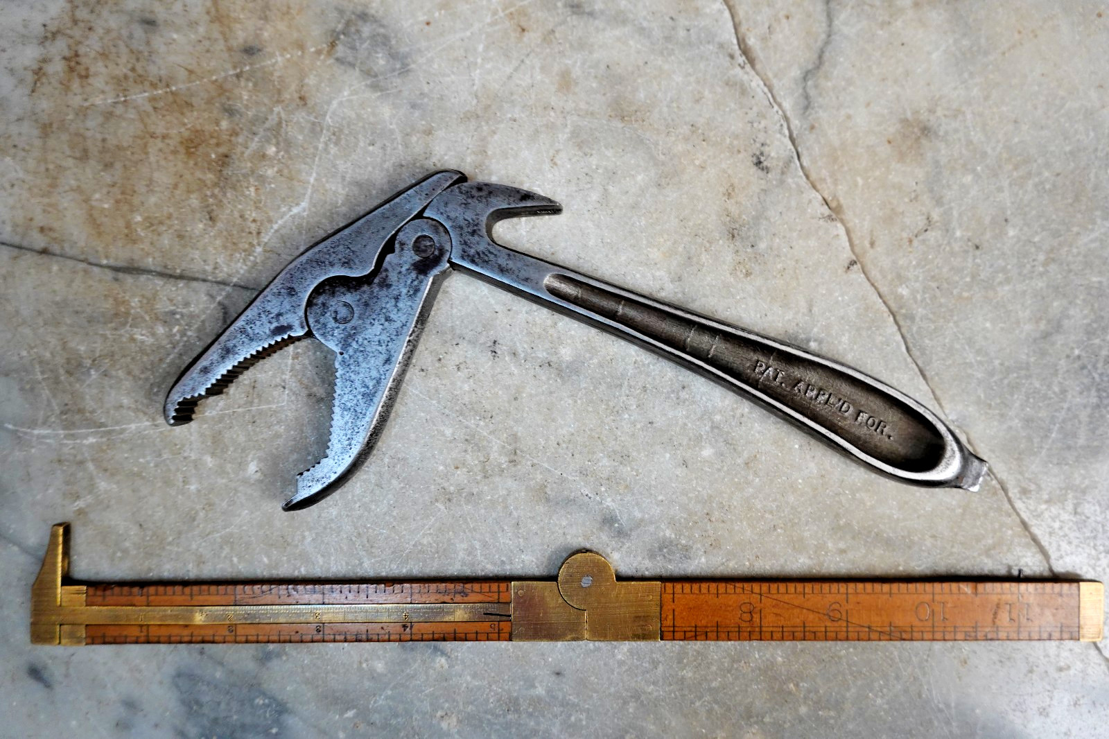 Antique RARE "PTERODACTYL" WRENCH PLIERS SCREWDRIVER PRY BAR Mechanic Carpenter