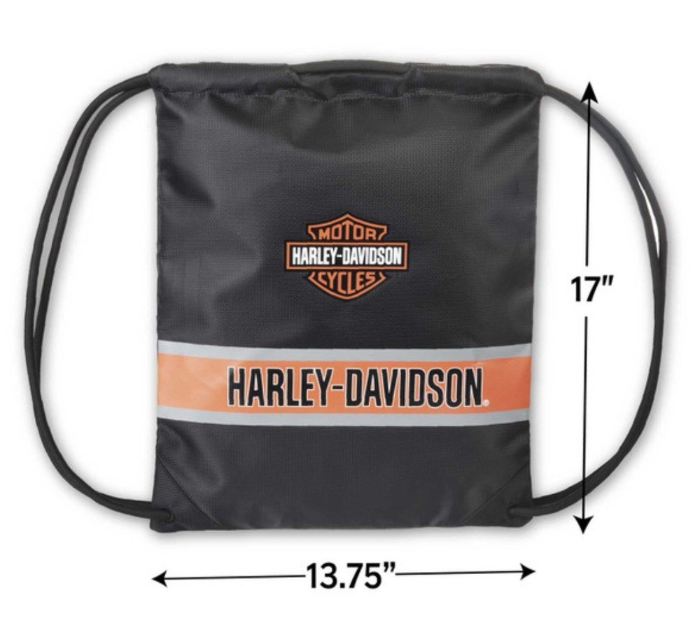 Harley Davidson Vintage Bar & Shield Quick Draw Polyester Backpack Black 98667
