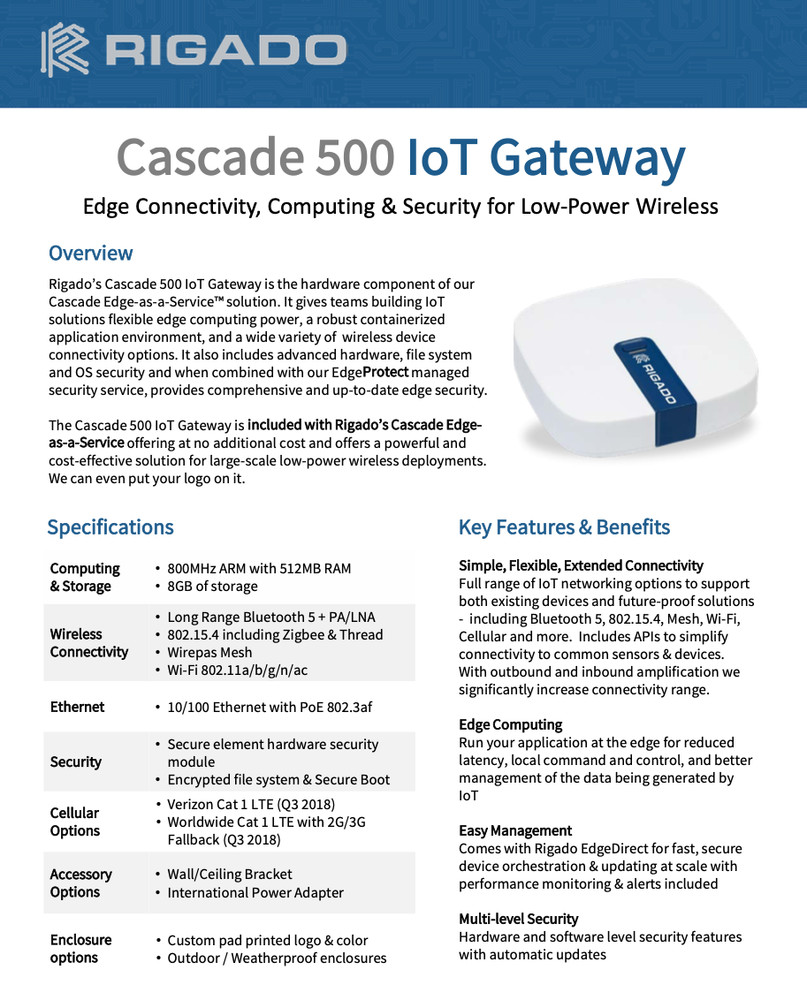 Rigado Cascade-500 IoT Gateway
