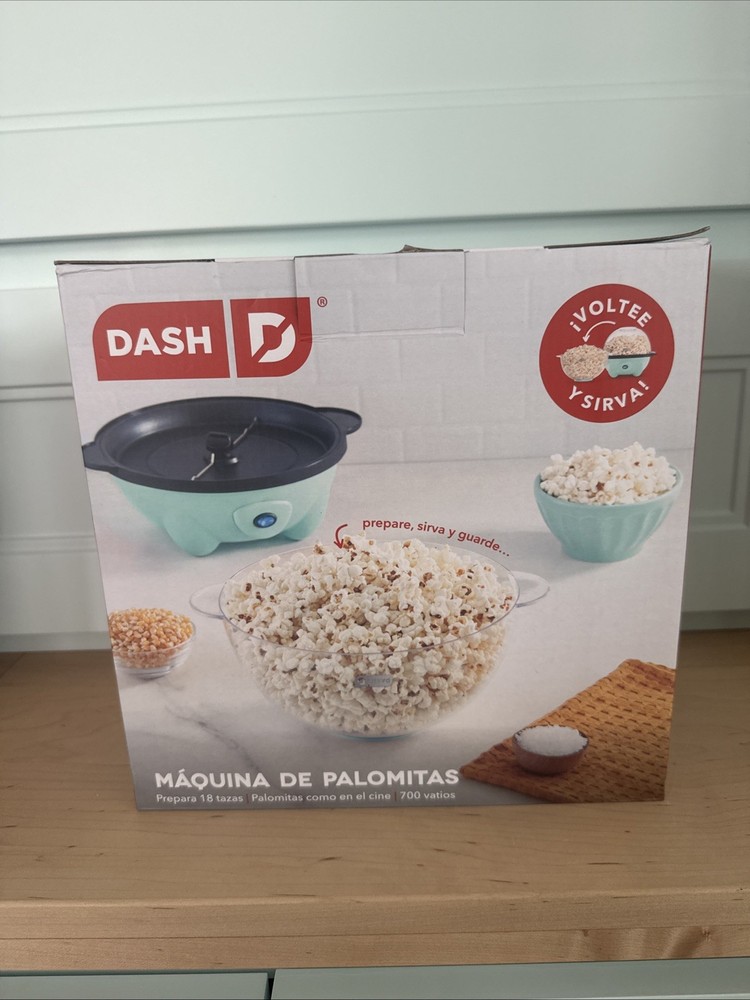 Dash 24cup SmartStore Stirring One Touch Popcorn Maker with Measuring Cup - Aqua
