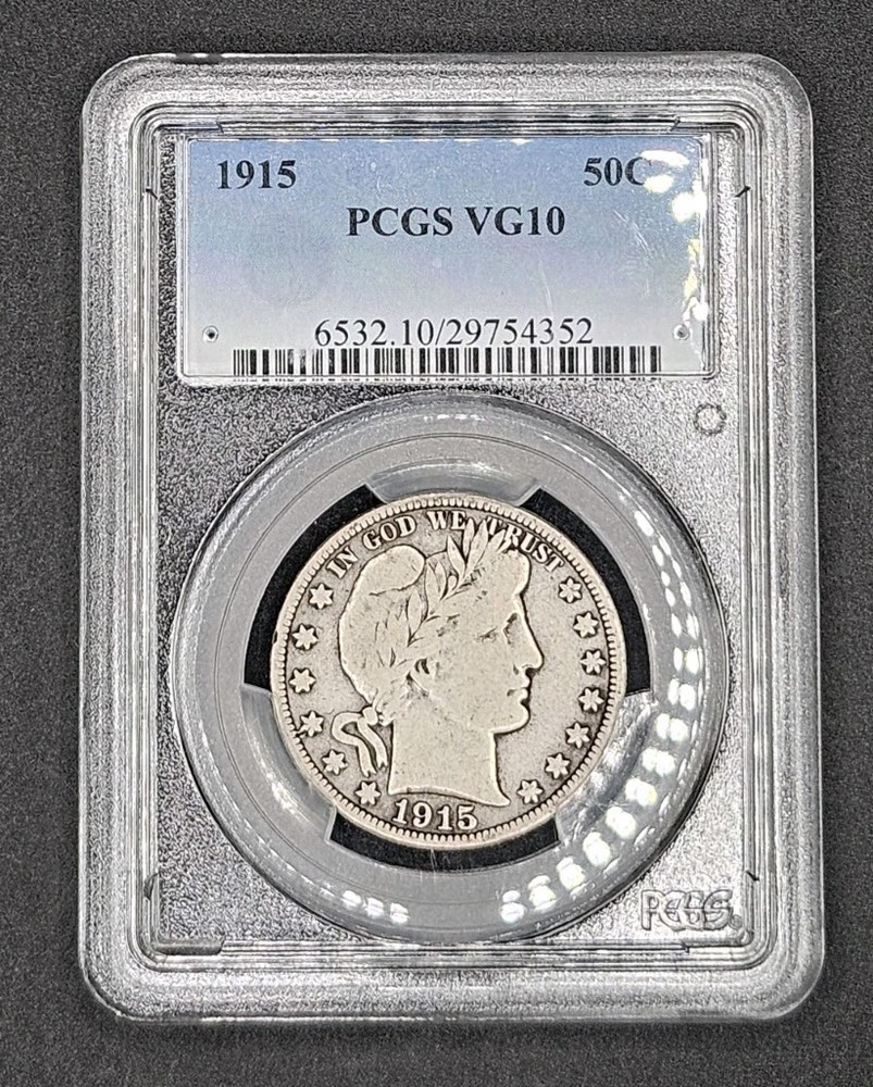 1915 Barber Half Dollar | PCGS VG10