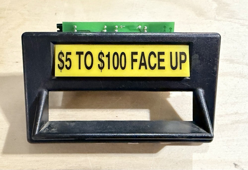 IGT S Plus S+ Bill Validator Bezel Assembly Complete W/ Bulbs 5 Prong Version.
