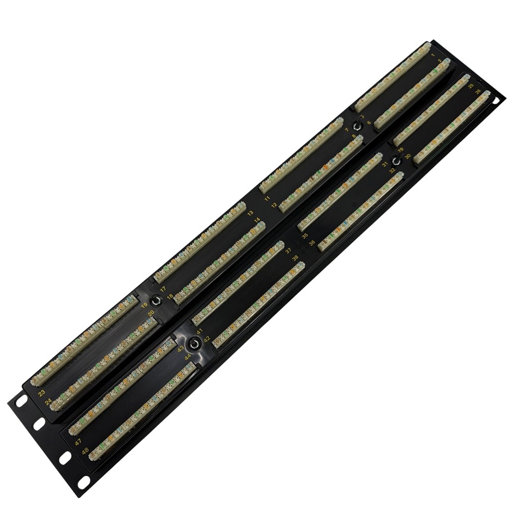 Ortronics Cat5e 48‑Port 19" Rack‑Mount Patch Panel (2U)