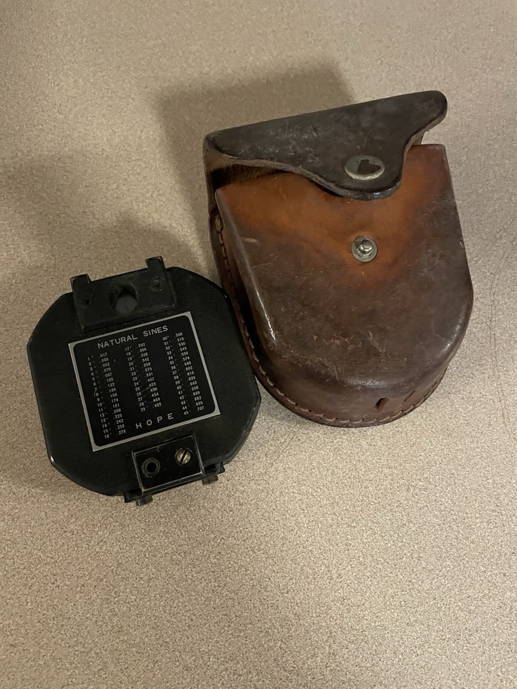 Vintage Compass With Hard Leather Case