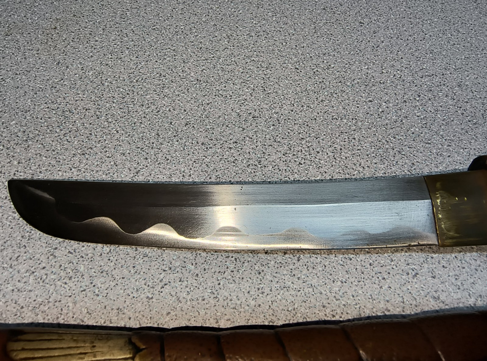 JAPANESE POST WWII SOUVENIR KNIFE & SHEATH UNIQUE TANTO SPINEY LOBSTER ENGRAVED