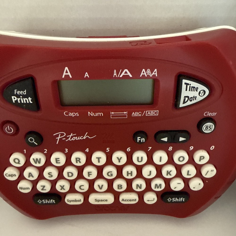 Brother P-Touch PT-70 Label Maker Printer Red Tested