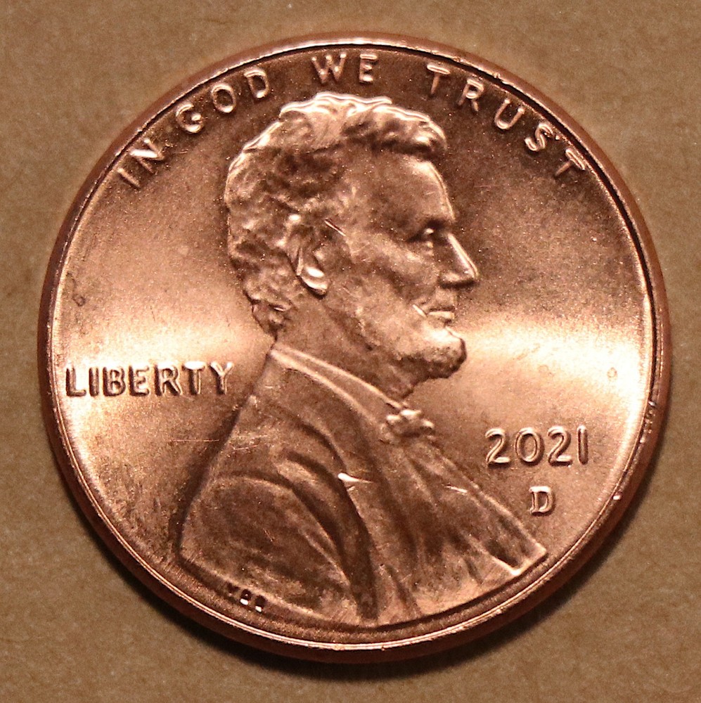 2021 D Lincoln Shield cents BU