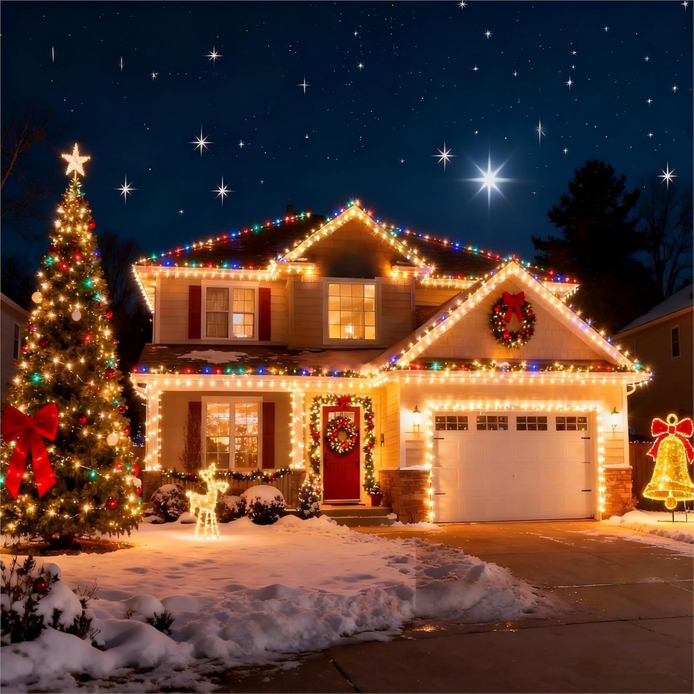 Joomer 66FT 200 LED Color Changing String Lights with Remote and Timer Function