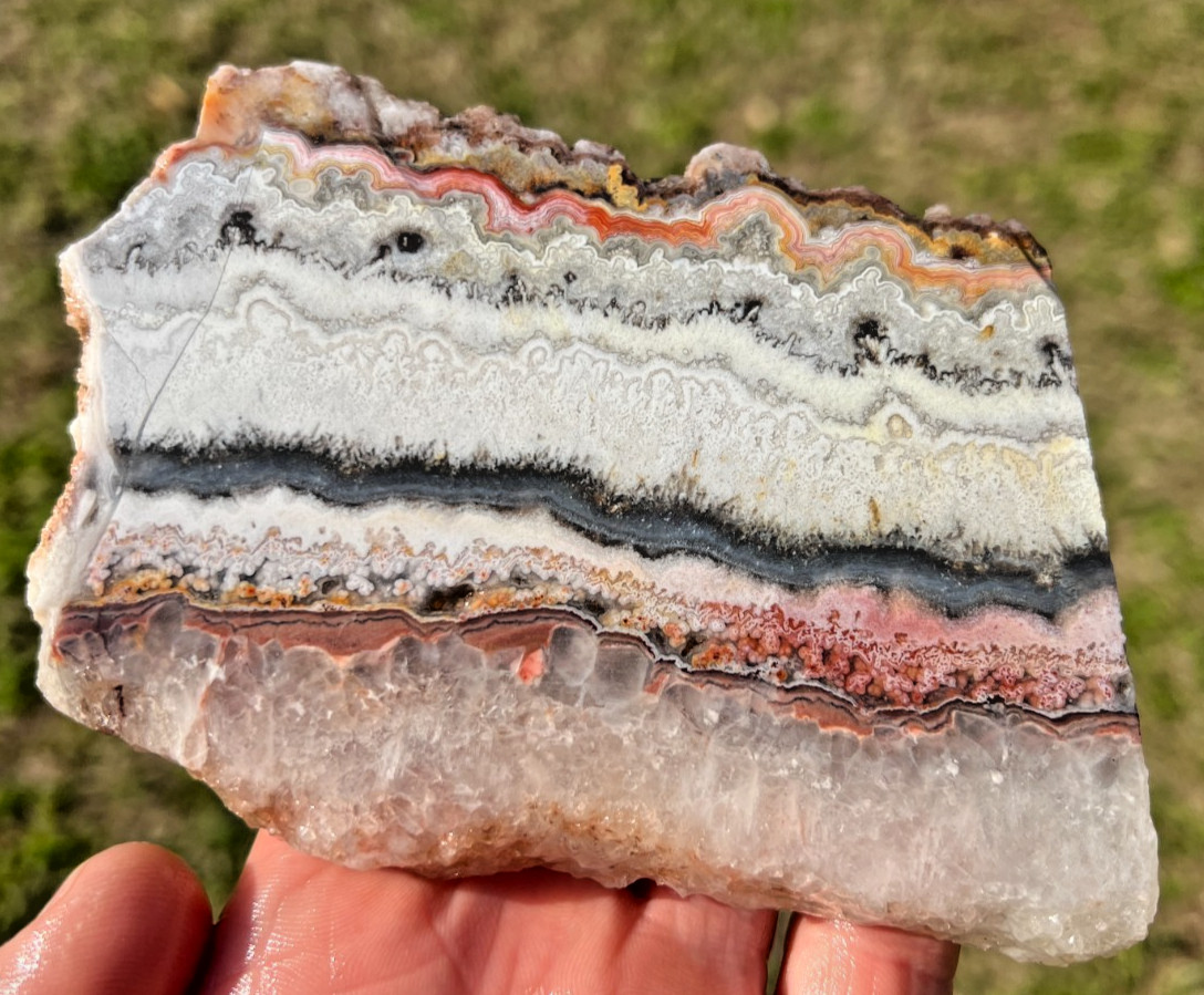 Mexican Crazy Lace Agate Slabs - 309g - 272g