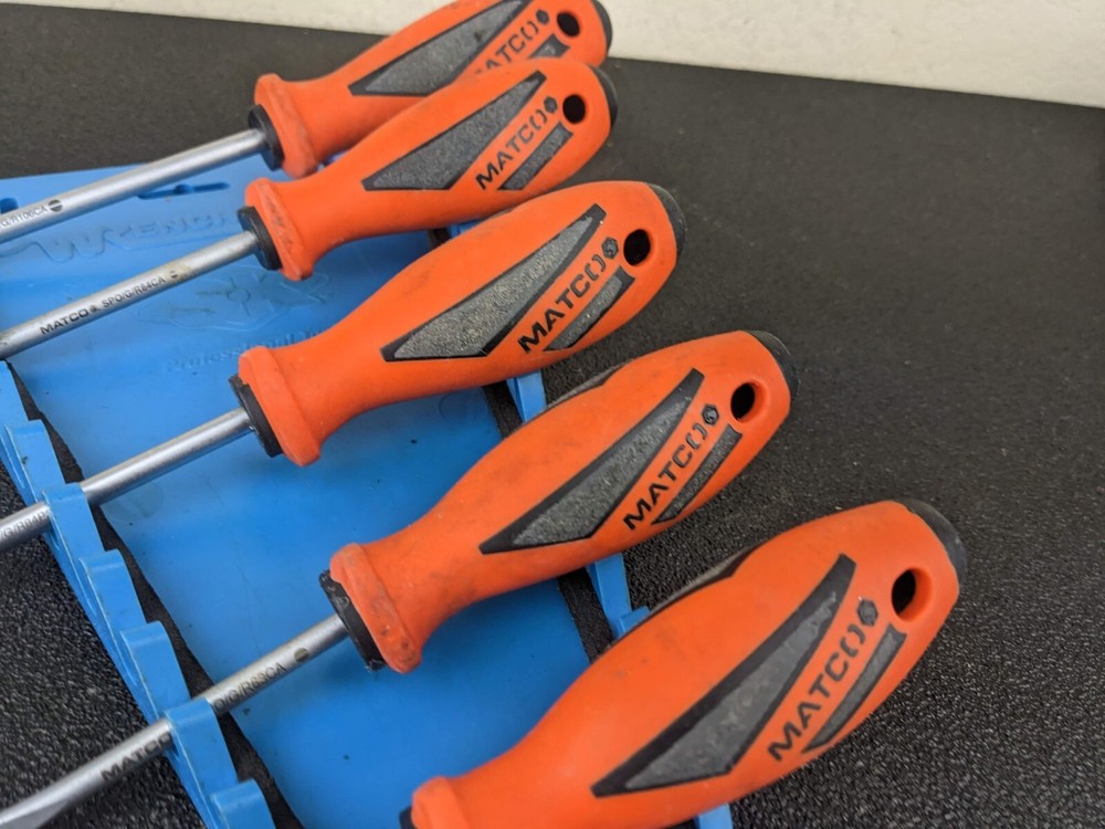 #bi480 Matco Tools 5 Piece Premium Orange Screwdriver Set