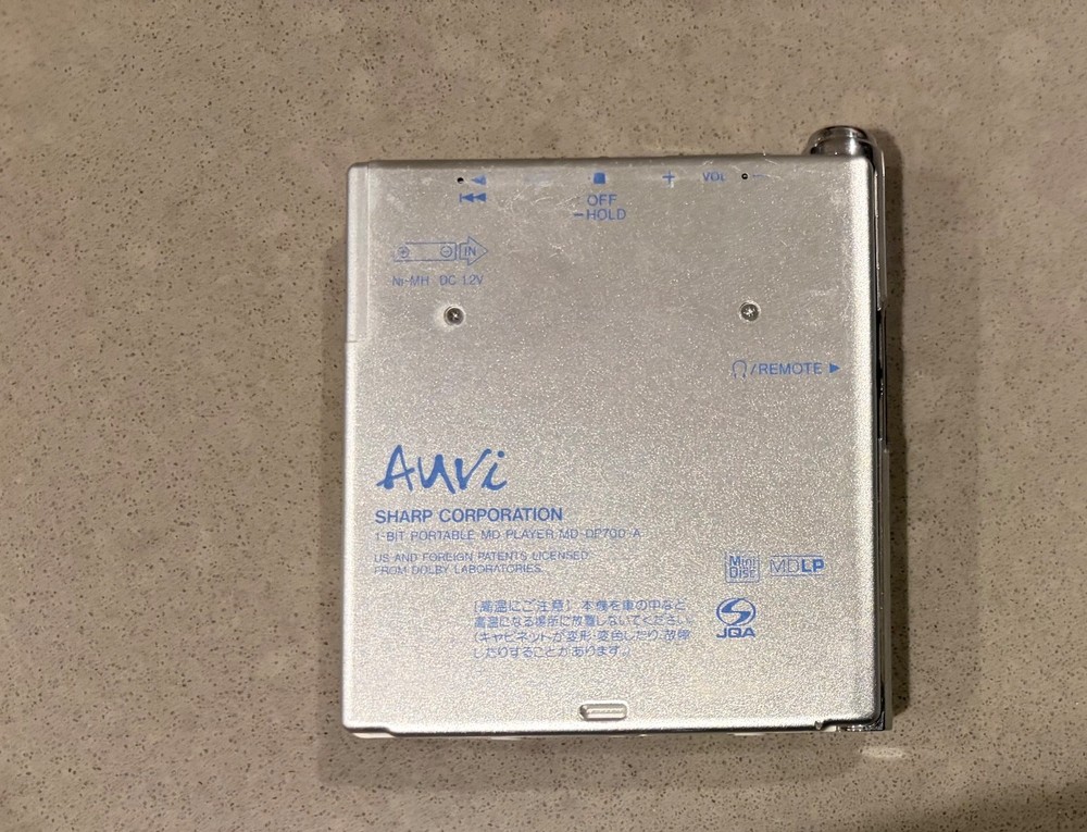 As-is Sharp MD-DP700 Blue Minidisc Player MD Walkman