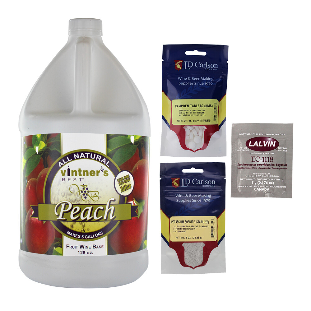 Peach Wine Base Complete Kit