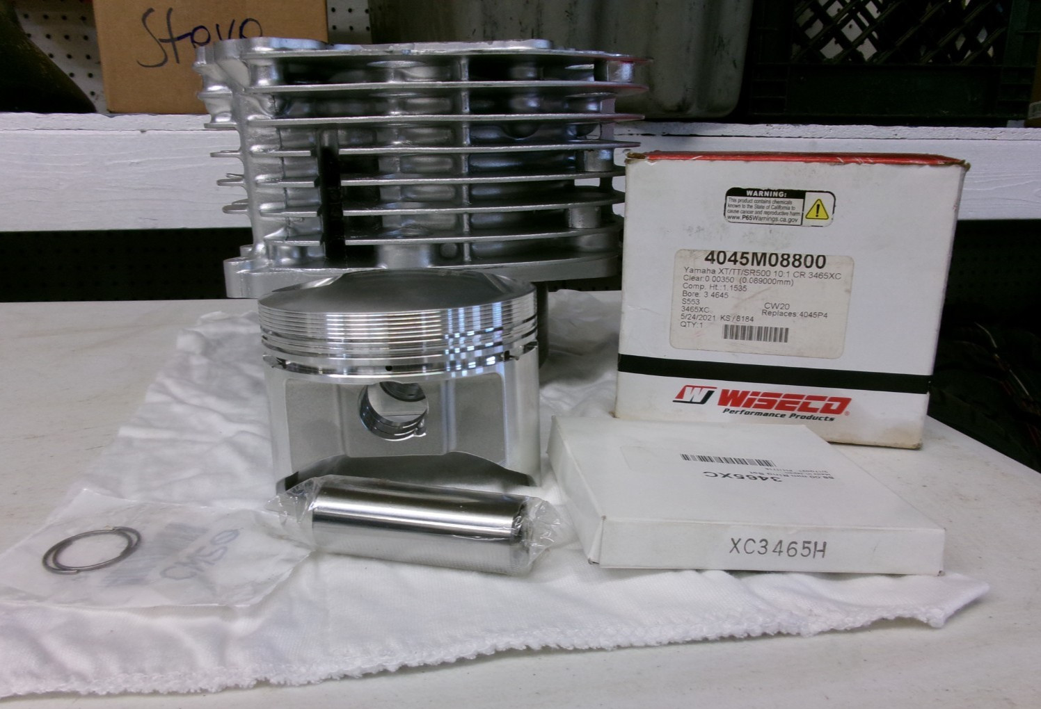 Yamaha xt500 tt500 sr500 Piston and Cylinder Bored & Honed Ready to Install   +