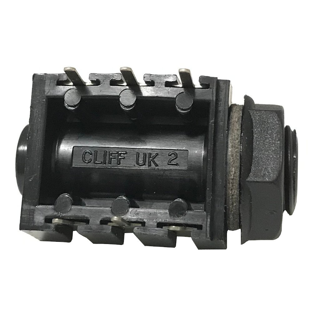 Cliff Input Jack 1/4" Stereo PC Mount for Marshall Plastic Nut