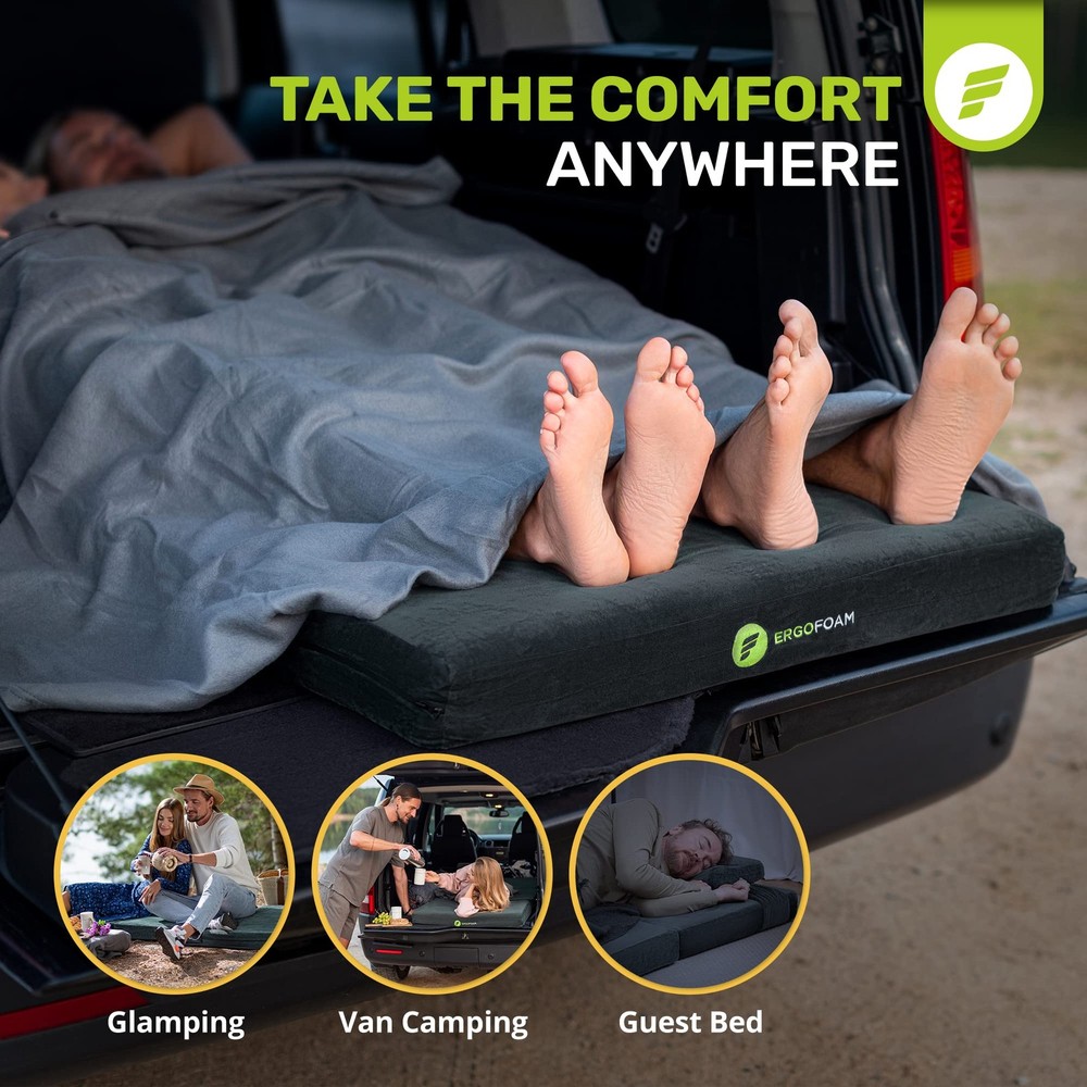 Sleeping Pad for Camping Mattress – Thick, Extra Supportive 2-Layer Foldable ...