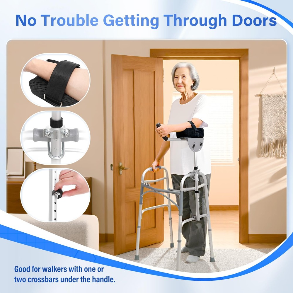 Walker Platform Attachment with Adjustable Padded Cuff - Walker Platform Acce...