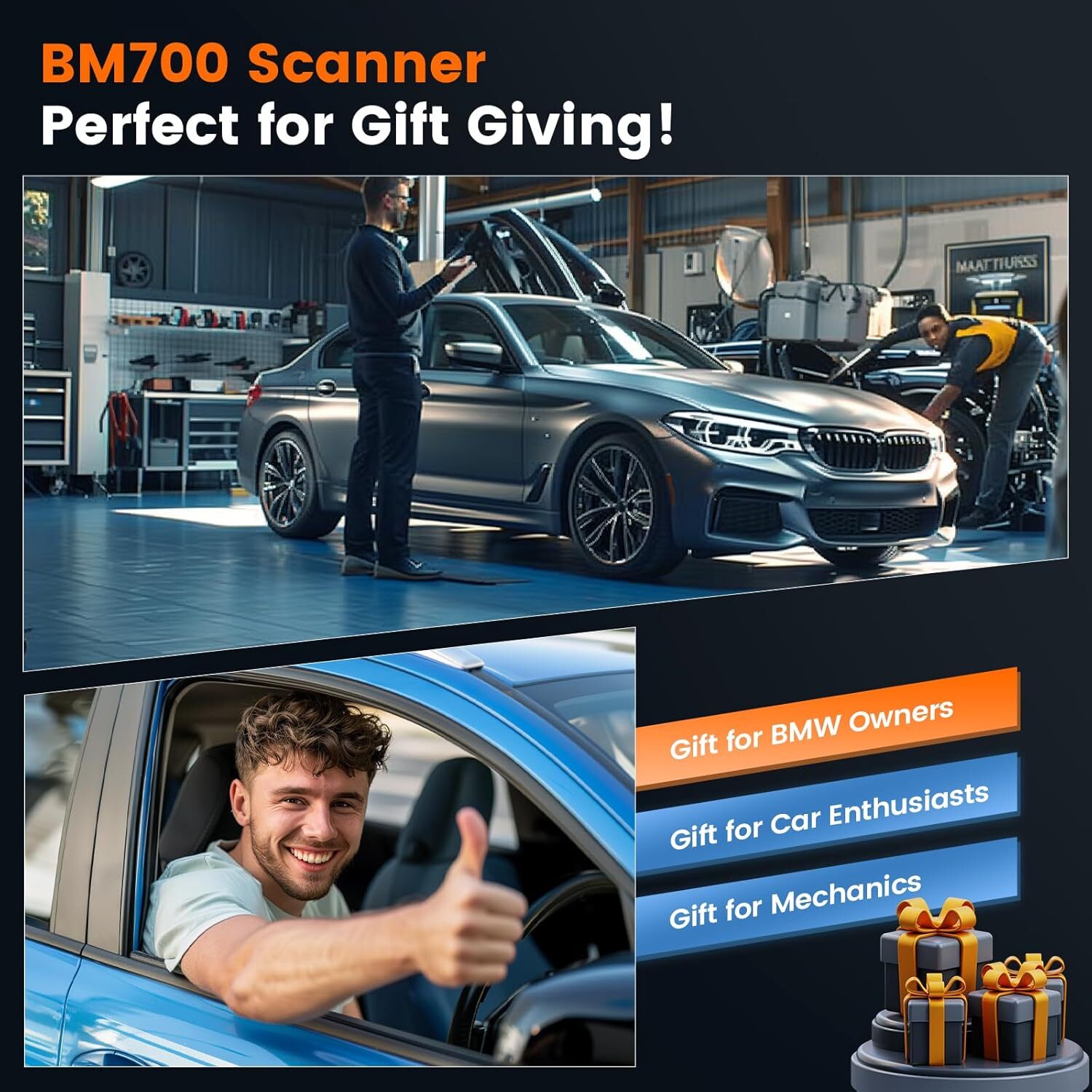 Ancel BM700 For BMW Full System OBD2 Diagnostic Scanner ABS SRS EPB TPMS BMS OIL