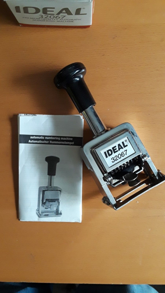 Ideal Premium Quality Automatic Numbering Machine 32067 N.O.S.