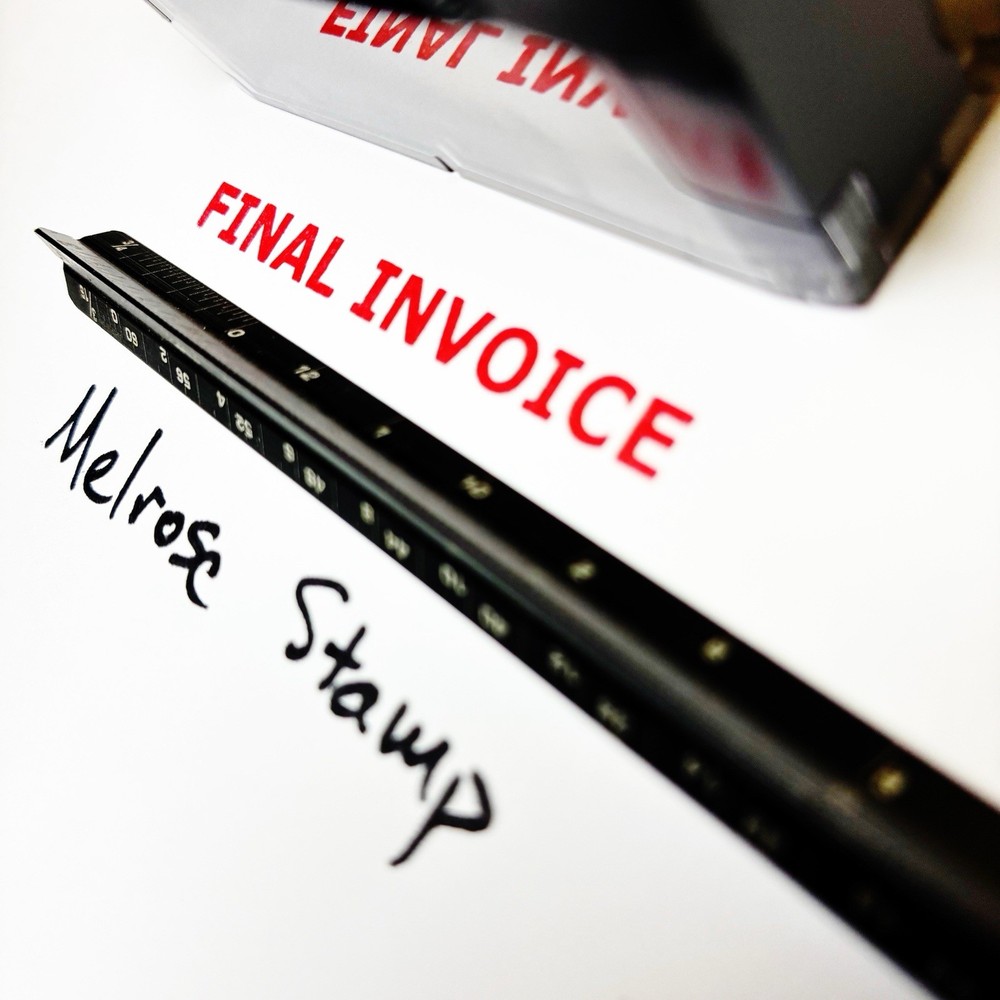 Final Invoice Rubber Stamp Red Ink Self Inking Ideal 4913