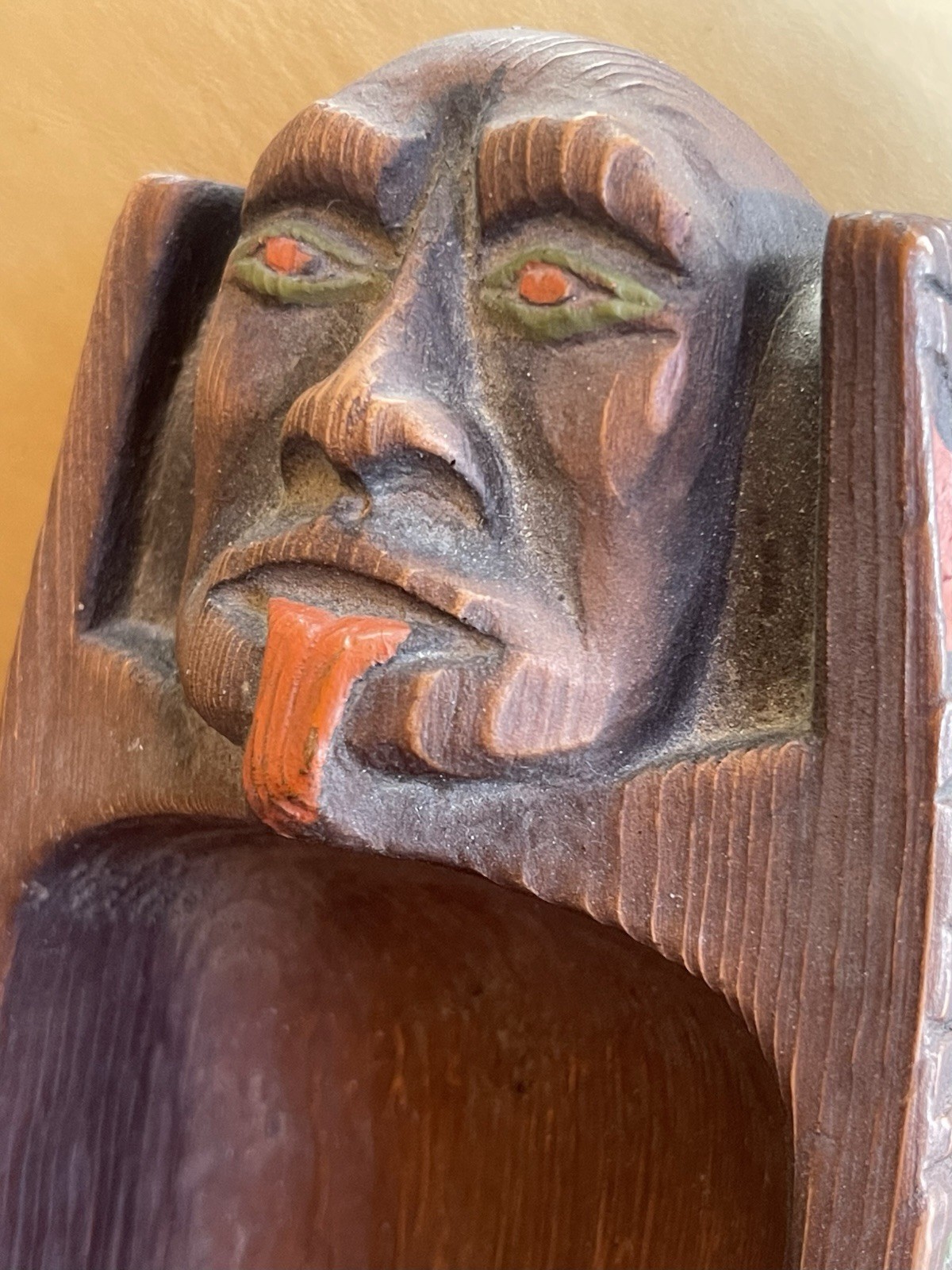 Antique Northwest Coast Carved Reproduction Grease Bowl, Estate Collection