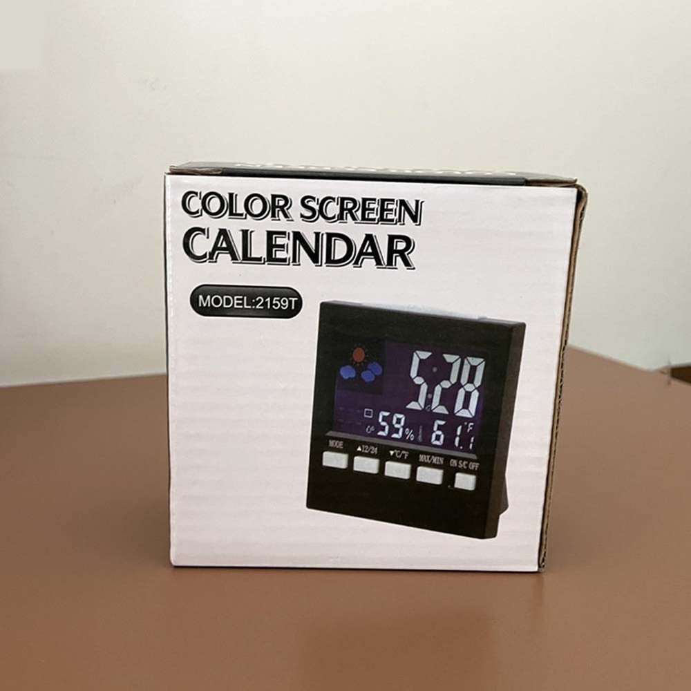 Voiceactivated Backlit Alarm Clock Hygrometer and Thermometer Function