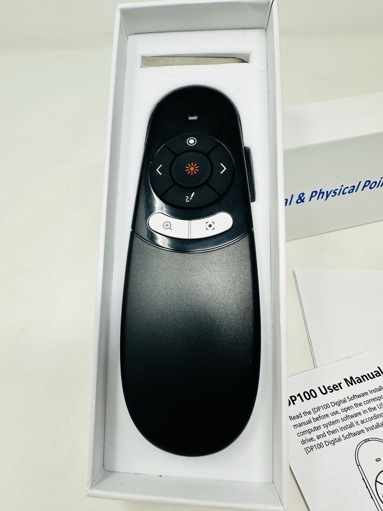 Physical & Digital Pointer Clicker Remote For Presentations w/Laser NEW Open Box