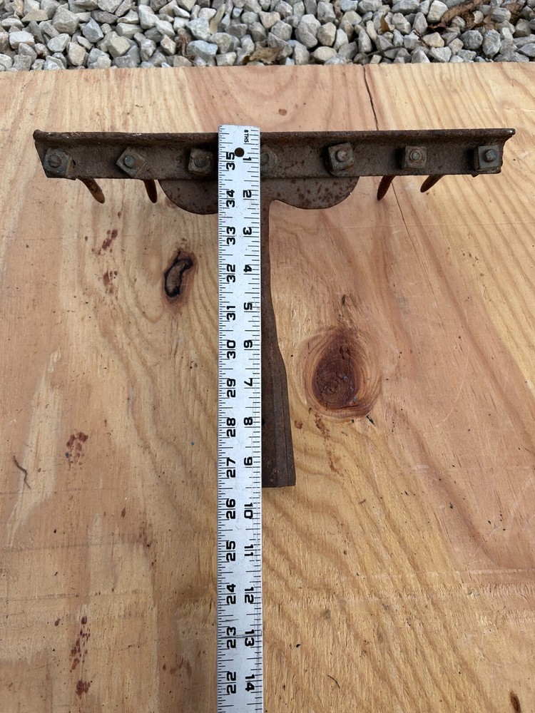 Rake Head Rusty Rustic no handle Original Vintage Primitive Metal
