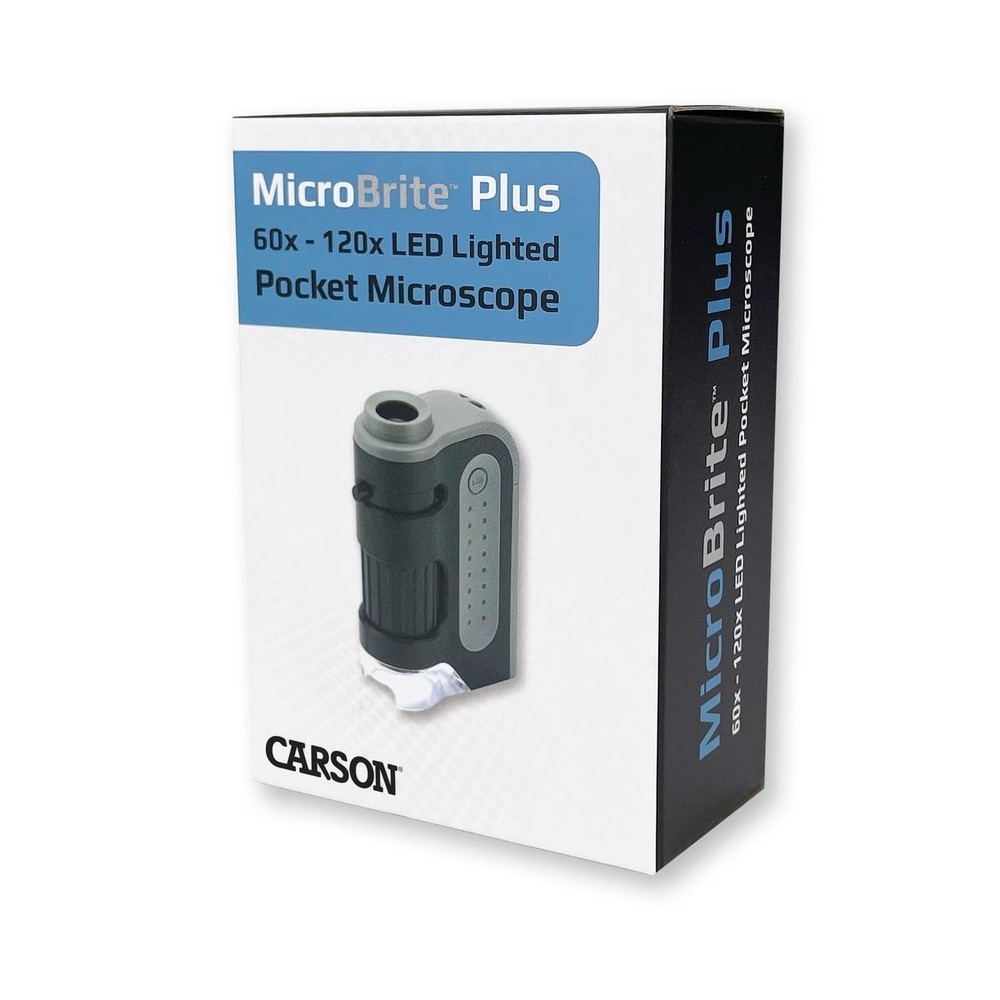 Carson MicroBrite Plus 60x - 120x Pocket Microscope with LED Light
