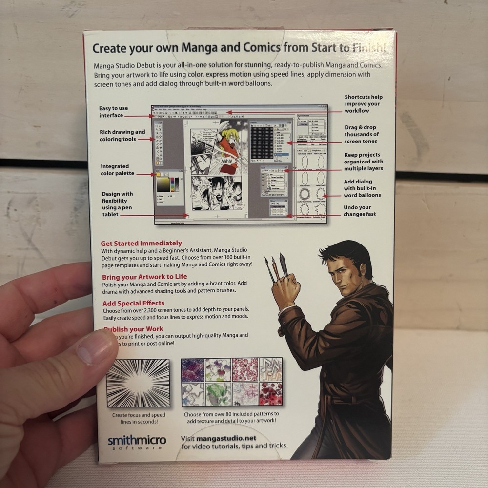 Manga Studio Debut 4 PC Mac Anime Comic Graphic Drawing Cartoon Creator Software