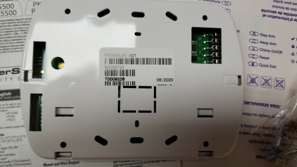 DSC PK5500 PowerSeries 64-Zone LCD Full-Message ADT Private Labeled Keypad