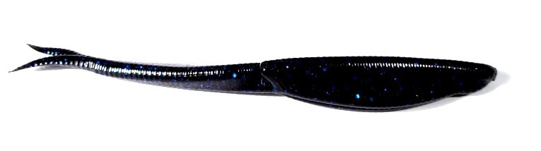 Bruiser Baits Rad Shad - Black Blue Flake