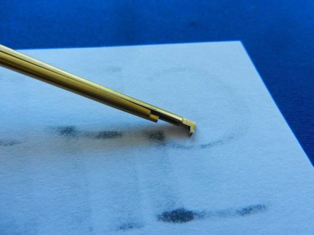 E2745 Ruggles R1668 Micro Gold Tipped Down Biting Kerrison Rongeur