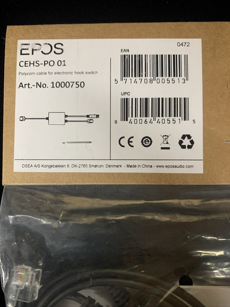 EPOS CEHS-PO01 Polycom Adapter Cable for Electronic Hook Switch