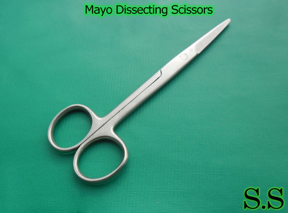 2 MAYO SCISSORS 6.75" STR SURGICAL DENTAL INSTRUMENTS