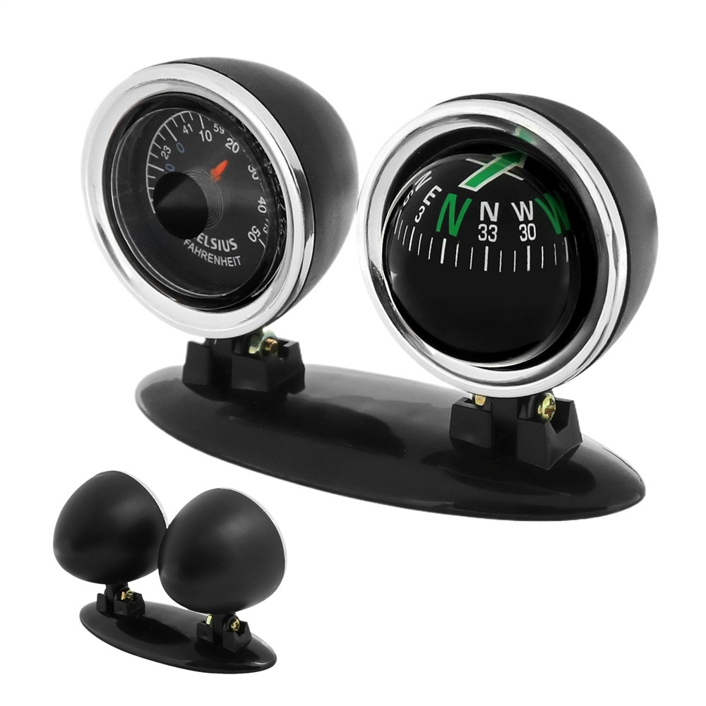 Dash Mount Compass Navigation Ball with Temperature Tester For Car