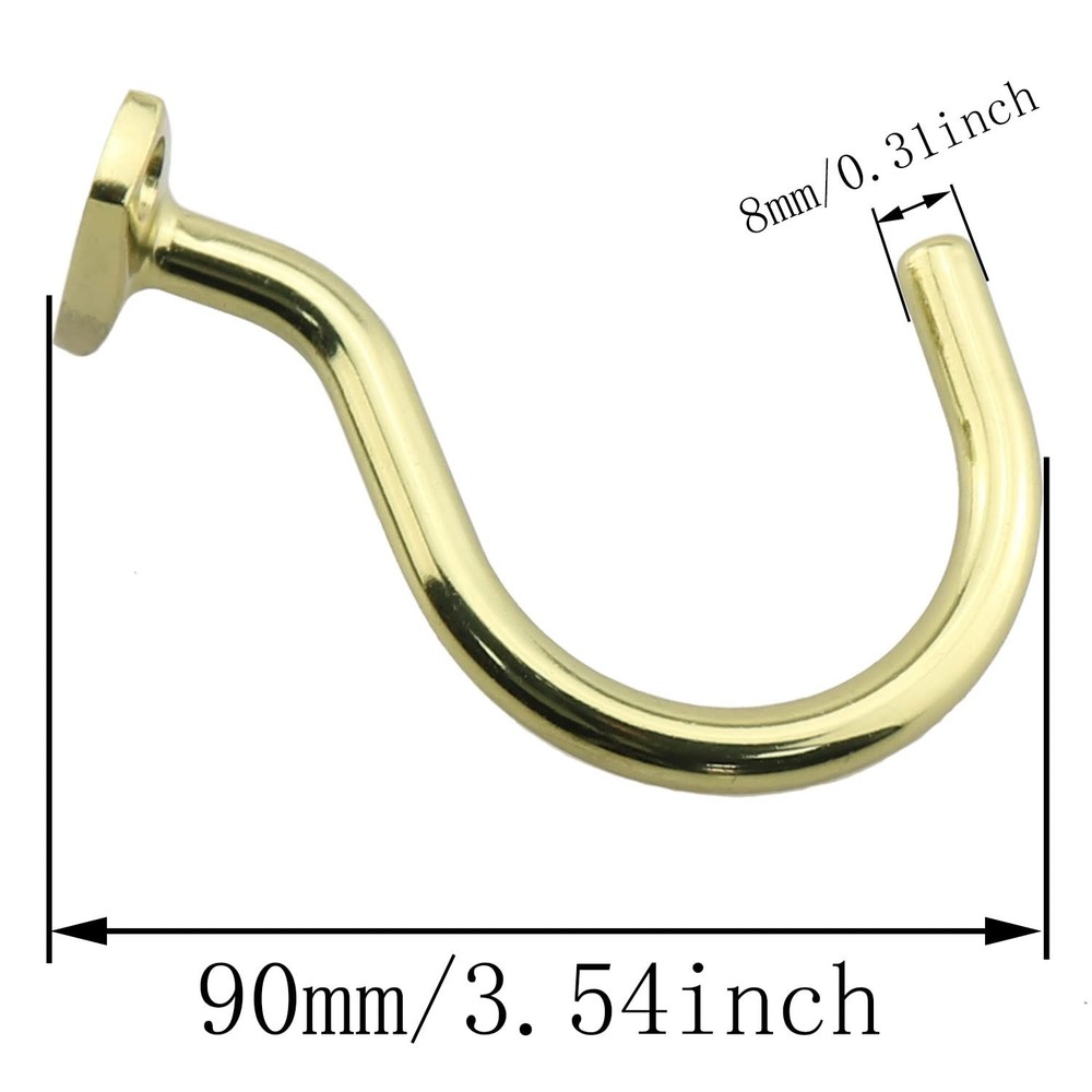 Snooker Billiard Table Solid Brass Board Cue Hook With 2 Mounting Screws