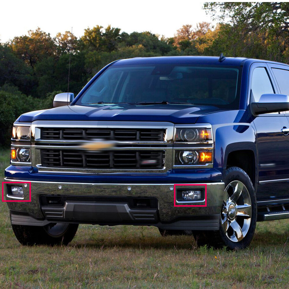 FIT FOR 07-15 CHEVY SILVERADO 1500 2500 3500 Front Bumper Fog Lights Lamps Pair