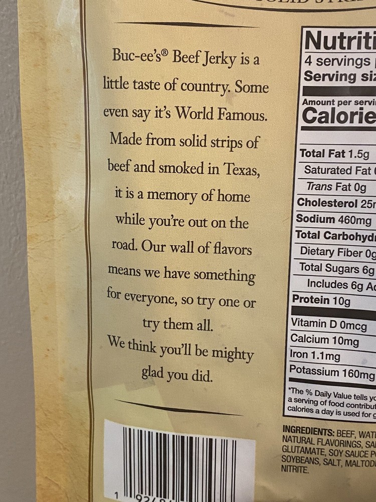 Bucees Hot And Spicy Beef Jerky 4oz