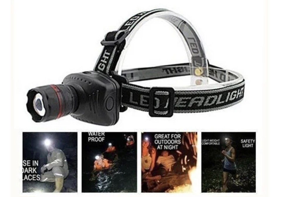High Power Zoom LED Headlamp Head Light Flashlight Working Lamp Camping Hiking