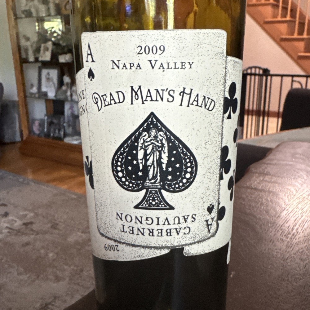 2009 Dead Man's Hand Cab Sauvignon Bottle Empty