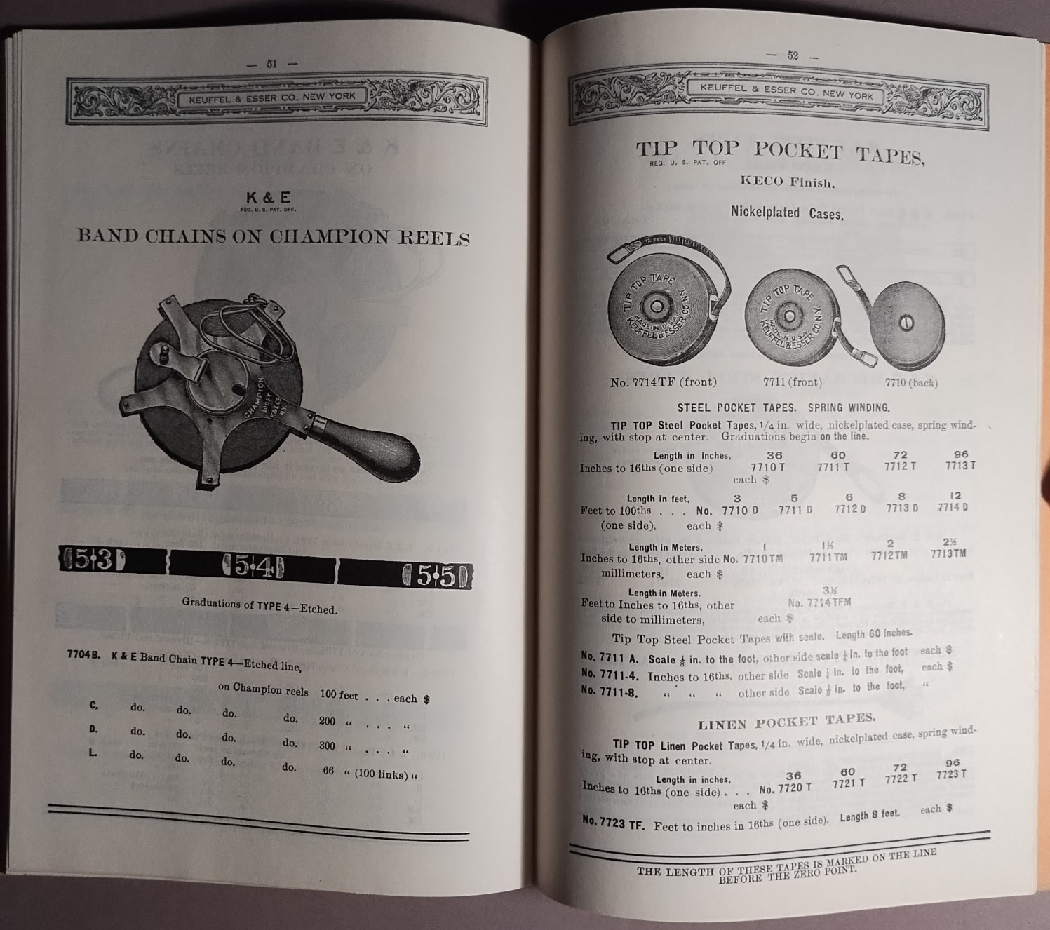 1926 Keuffel & Esser K&E Measuring Tape Folding Rule Catalog + Ink Blotter B6-26