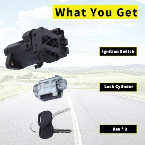 Ignition Switch Lock Cylinder with 2 Keys Compatible with 2000-2005 Chevy