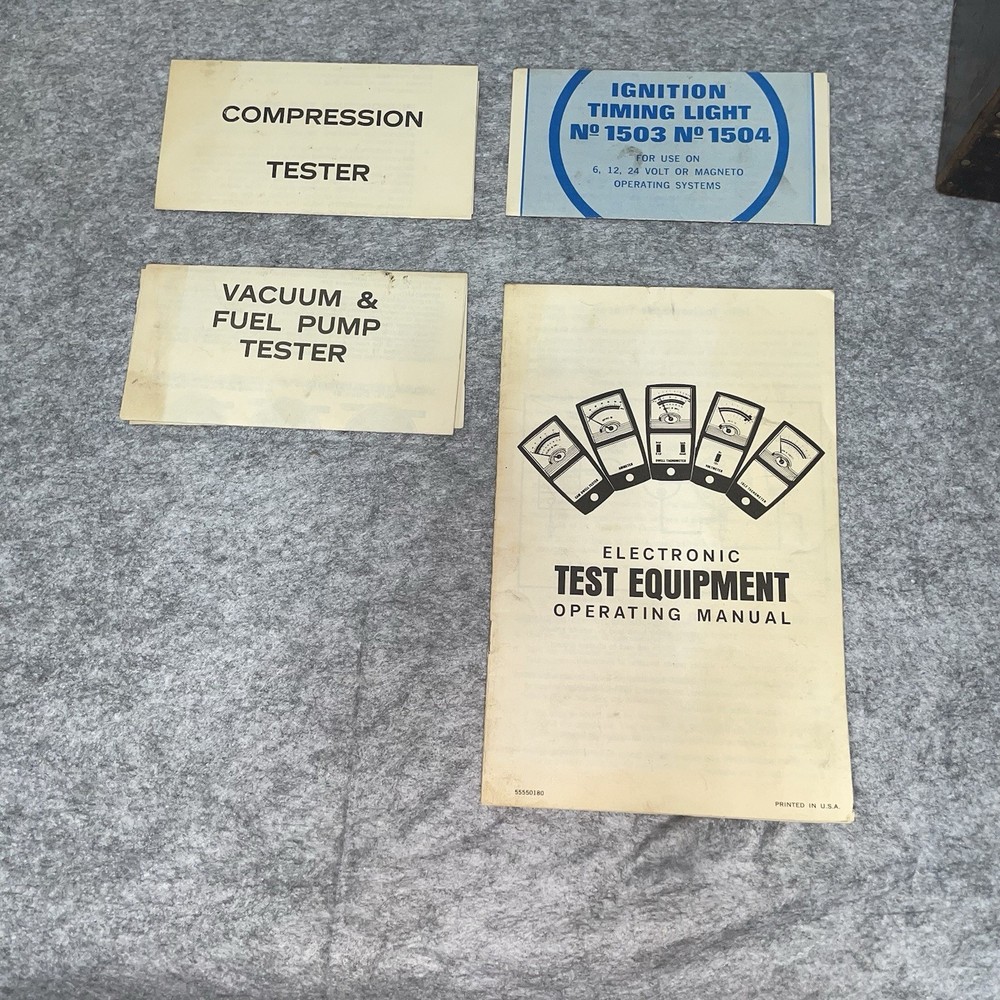 Vintage Rite Autotronics Engine Analyzer Test Kit Timing Light Gauges USA