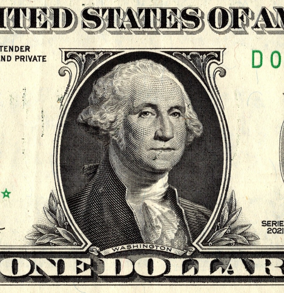 2021 D Star note 1 dollar bill Regular Run